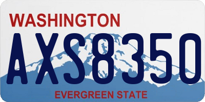 WA license plate AXS8350