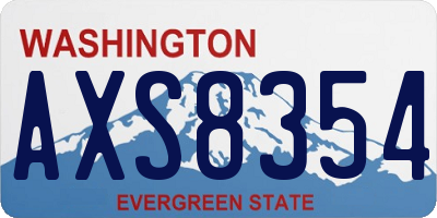 WA license plate AXS8354