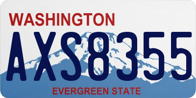 WA license plate AXS8355