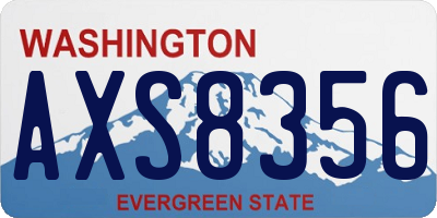 WA license plate AXS8356