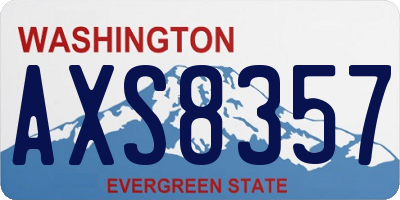 WA license plate AXS8357
