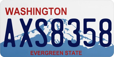 WA license plate AXS8358