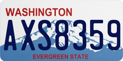WA license plate AXS8359