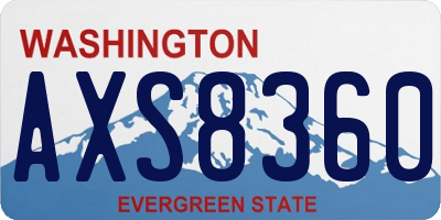 WA license plate AXS8360
