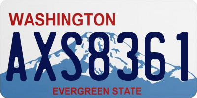 WA license plate AXS8361