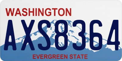 WA license plate AXS8364