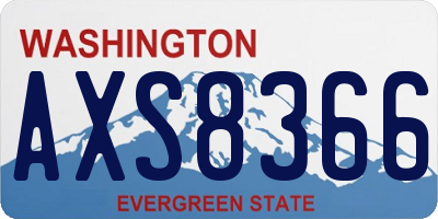 WA license plate AXS8366