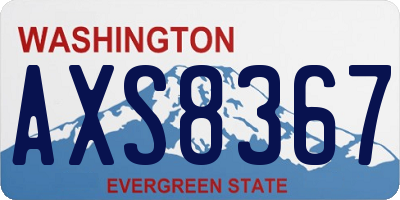 WA license plate AXS8367