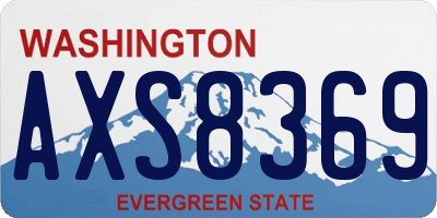 WA license plate AXS8369