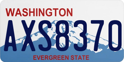 WA license plate AXS8370