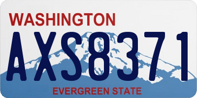 WA license plate AXS8371