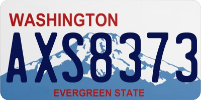 WA license plate AXS8373