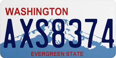 WA license plate AXS8374