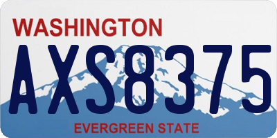 WA license plate AXS8375