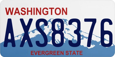 WA license plate AXS8376