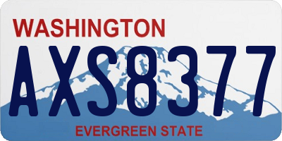 WA license plate AXS8377