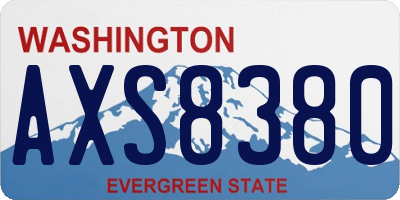 WA license plate AXS8380