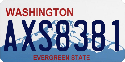 WA license plate AXS8381