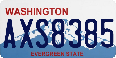 WA license plate AXS8385