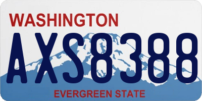 WA license plate AXS8388