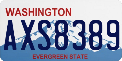 WA license plate AXS8389