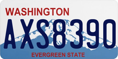 WA license plate AXS8390