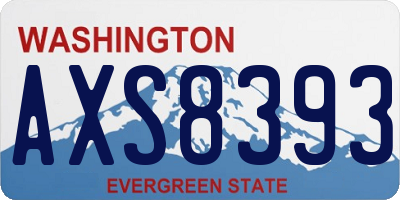 WA license plate AXS8393