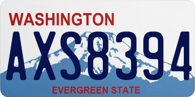 WA license plate AXS8394
