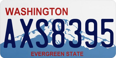 WA license plate AXS8395