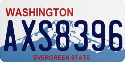 WA license plate AXS8396