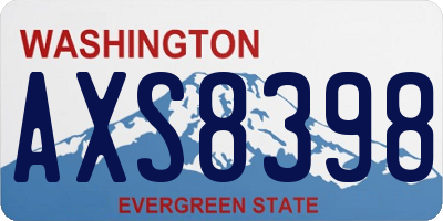 WA license plate AXS8398
