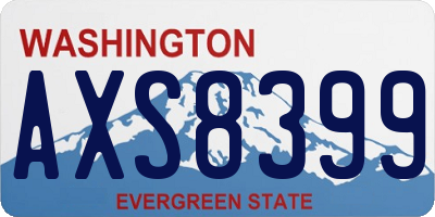 WA license plate AXS8399