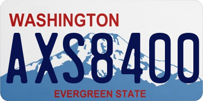 WA license plate AXS8400