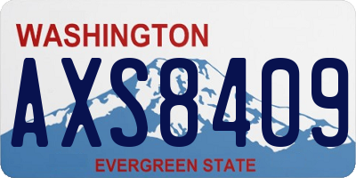 WA license plate AXS8409
