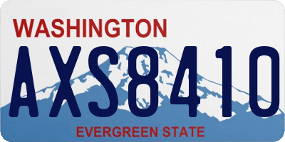 WA license plate AXS8410