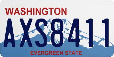 WA license plate AXS8411