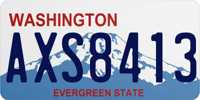 WA license plate AXS8413