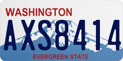 WA license plate AXS8414