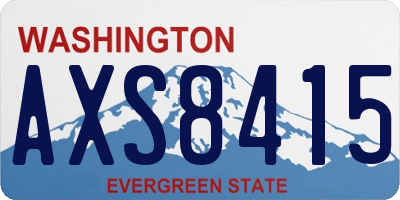 WA license plate AXS8415