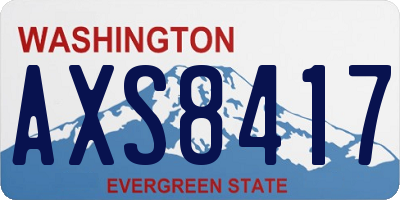 WA license plate AXS8417