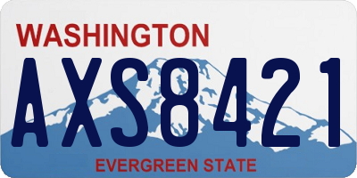 WA license plate AXS8421