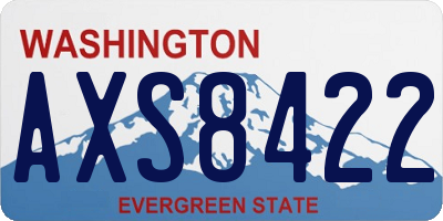 WA license plate AXS8422