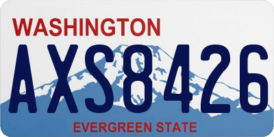WA license plate AXS8426