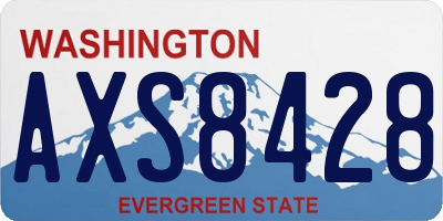 WA license plate AXS8428
