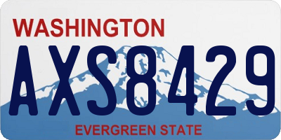 WA license plate AXS8429