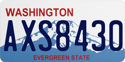 WA license plate AXS8430