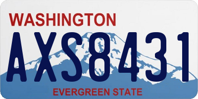 WA license plate AXS8431