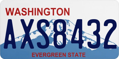WA license plate AXS8432