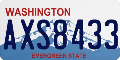 WA license plate AXS8433