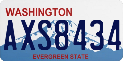 WA license plate AXS8434
